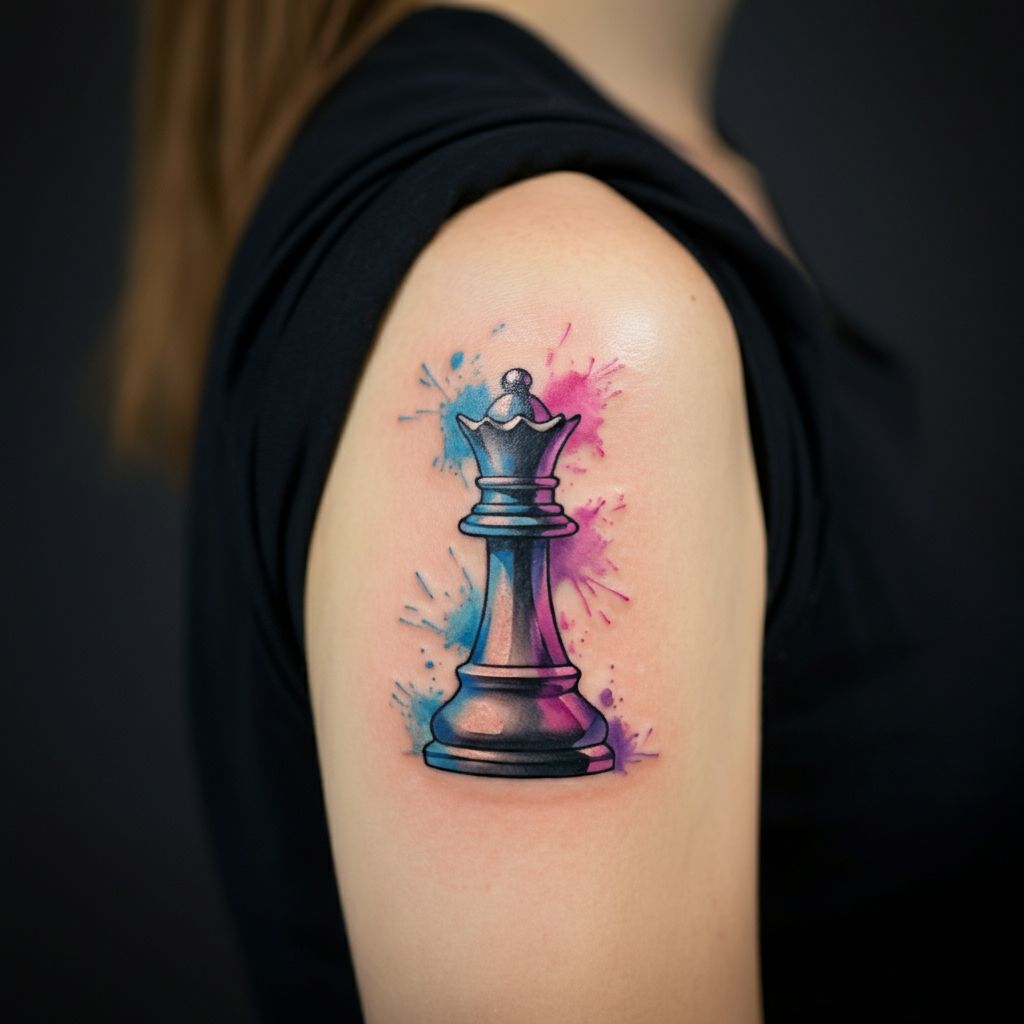 Queen Chess Piece Tattoo