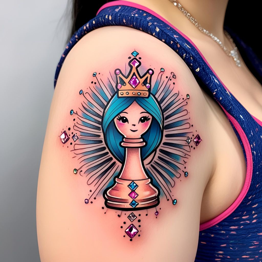 Queen Chess Piece Tattoo