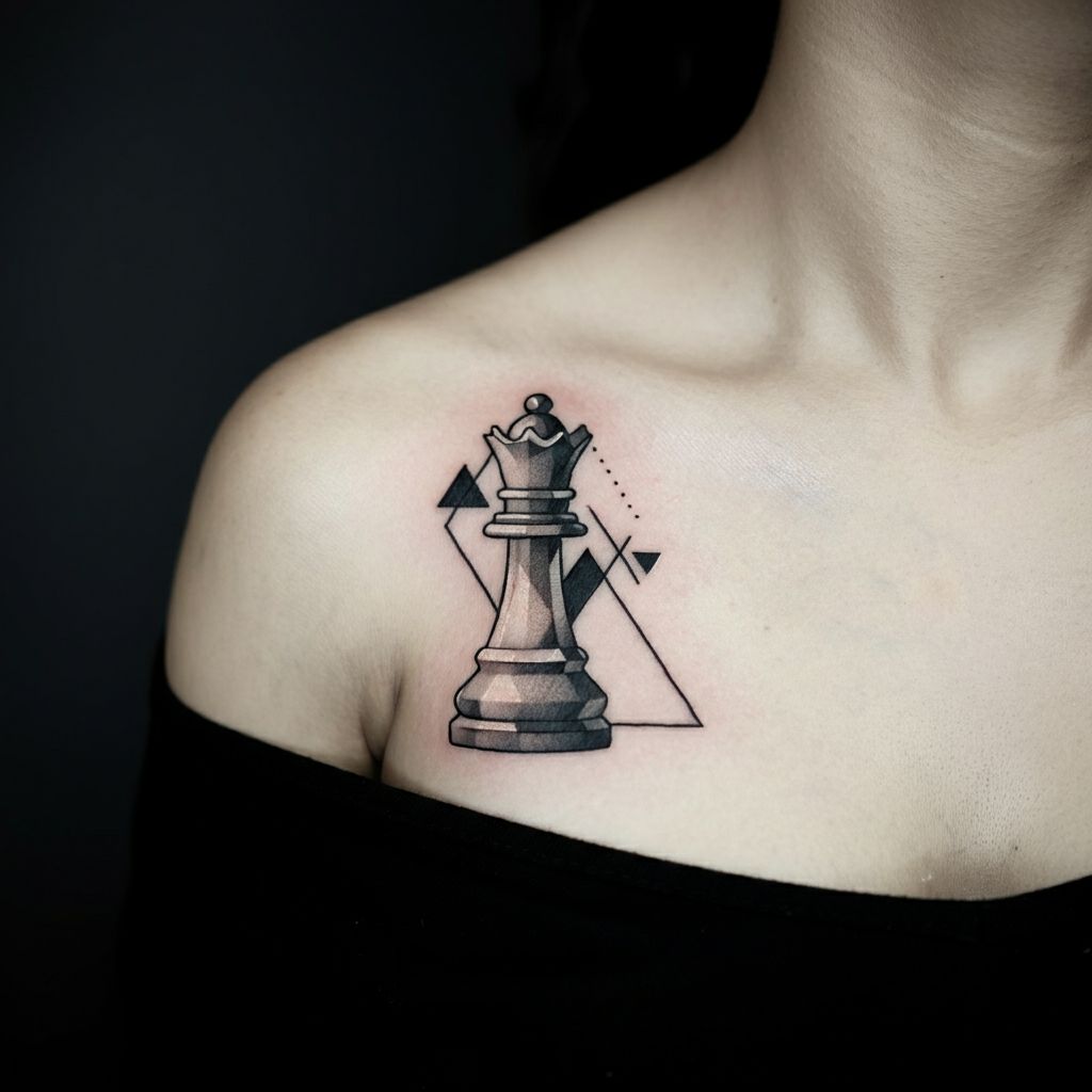 Queen Chess Piece Tattoo