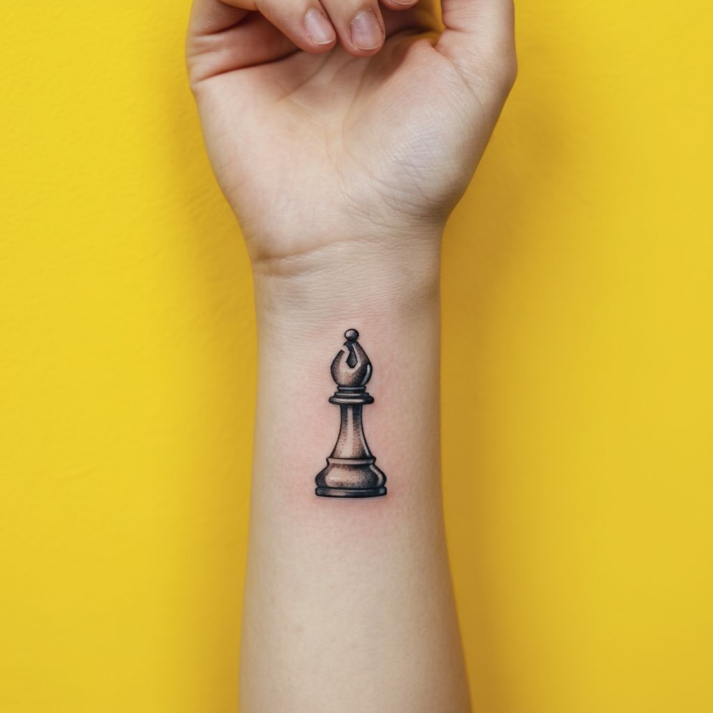 Bishop Chess Piece Tattoo