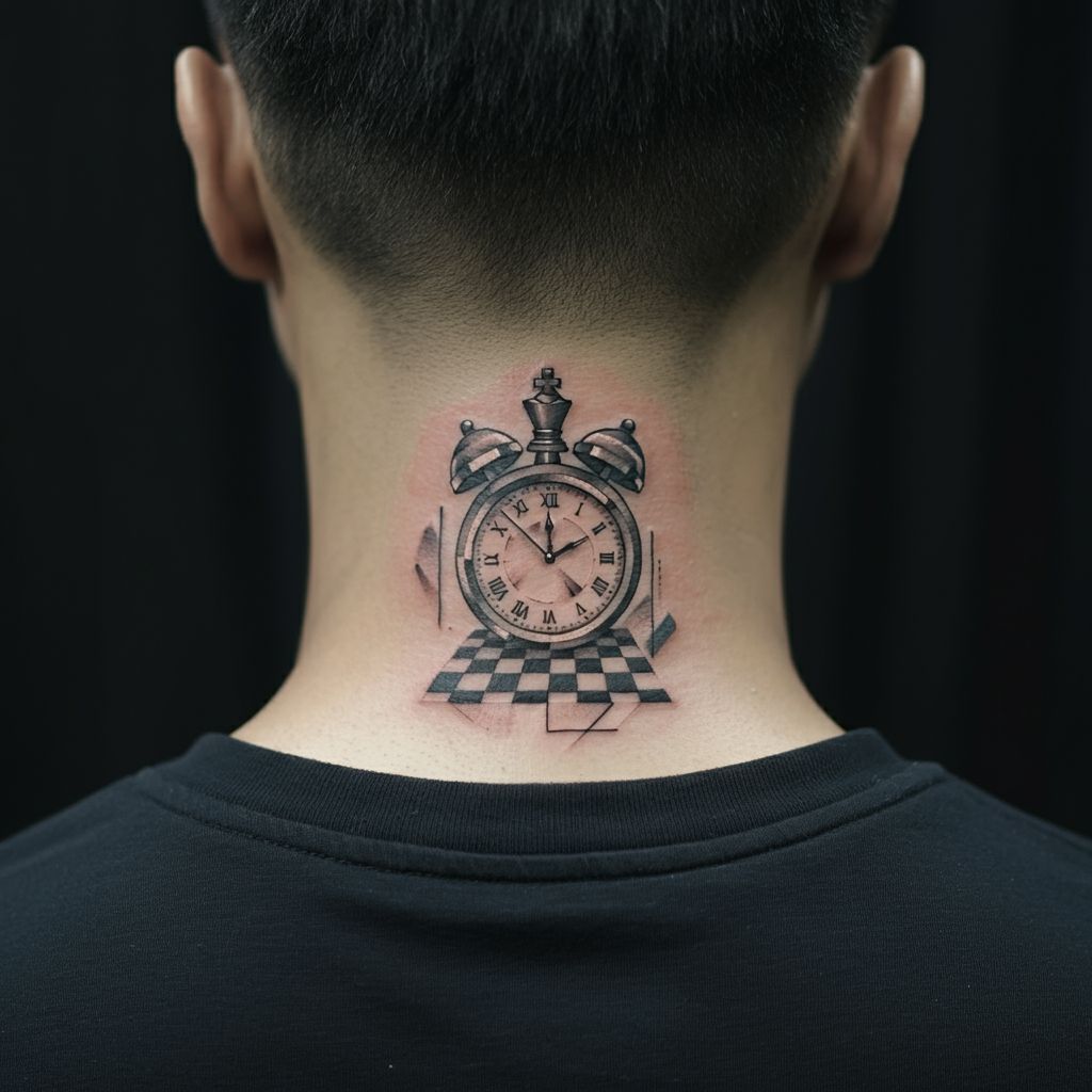 Chess Clock Tattoo