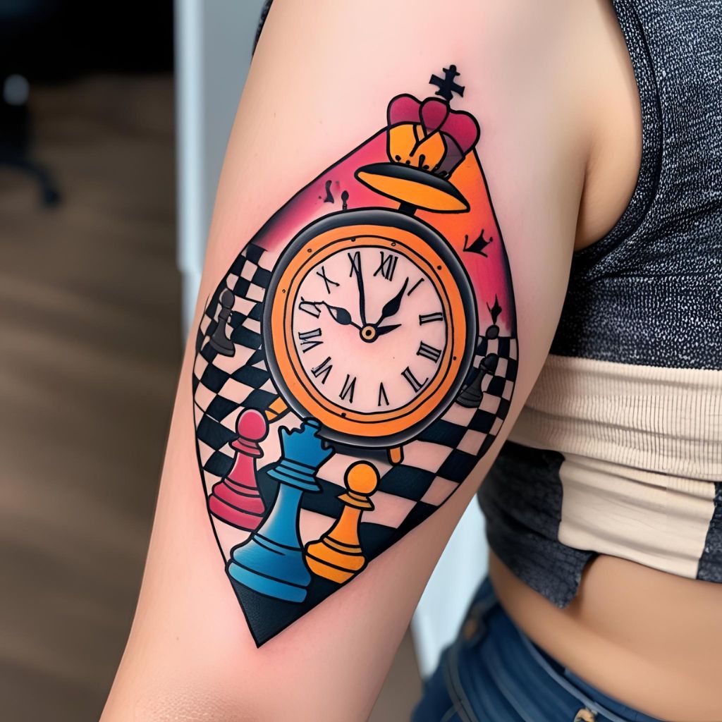 Chess Clock Tattoo
