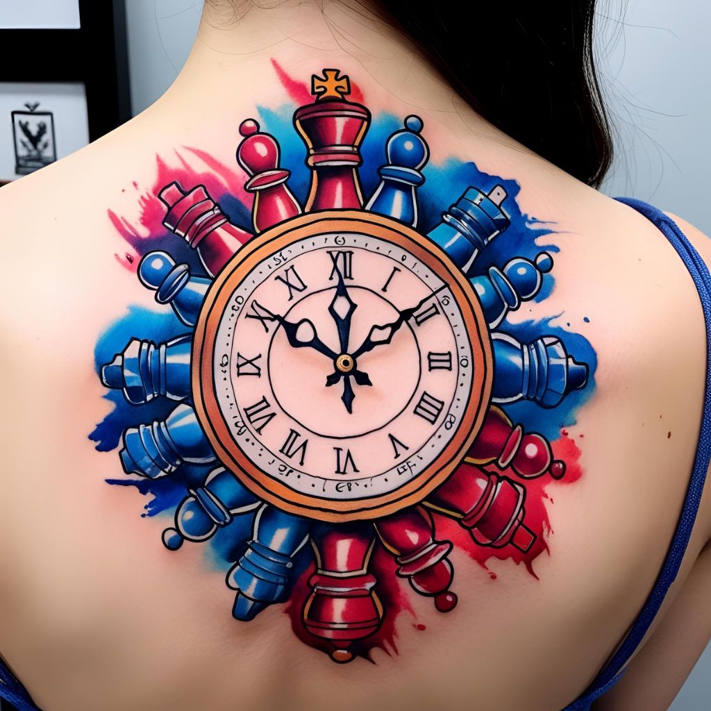 Chess Clock Tattoo