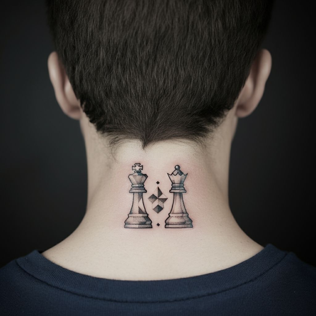 King and Queen Matching Tattoos