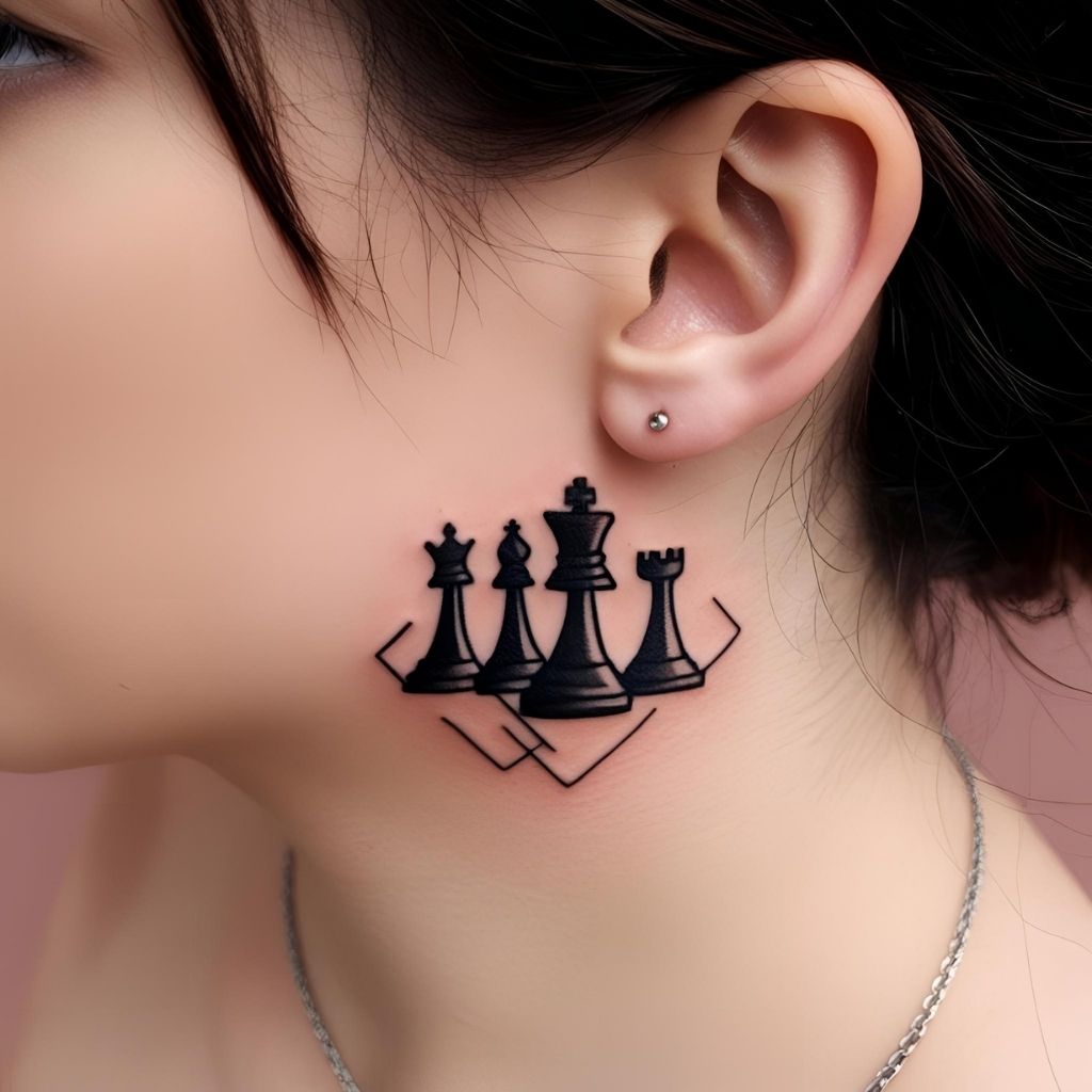 Geometric Chess Tattoo