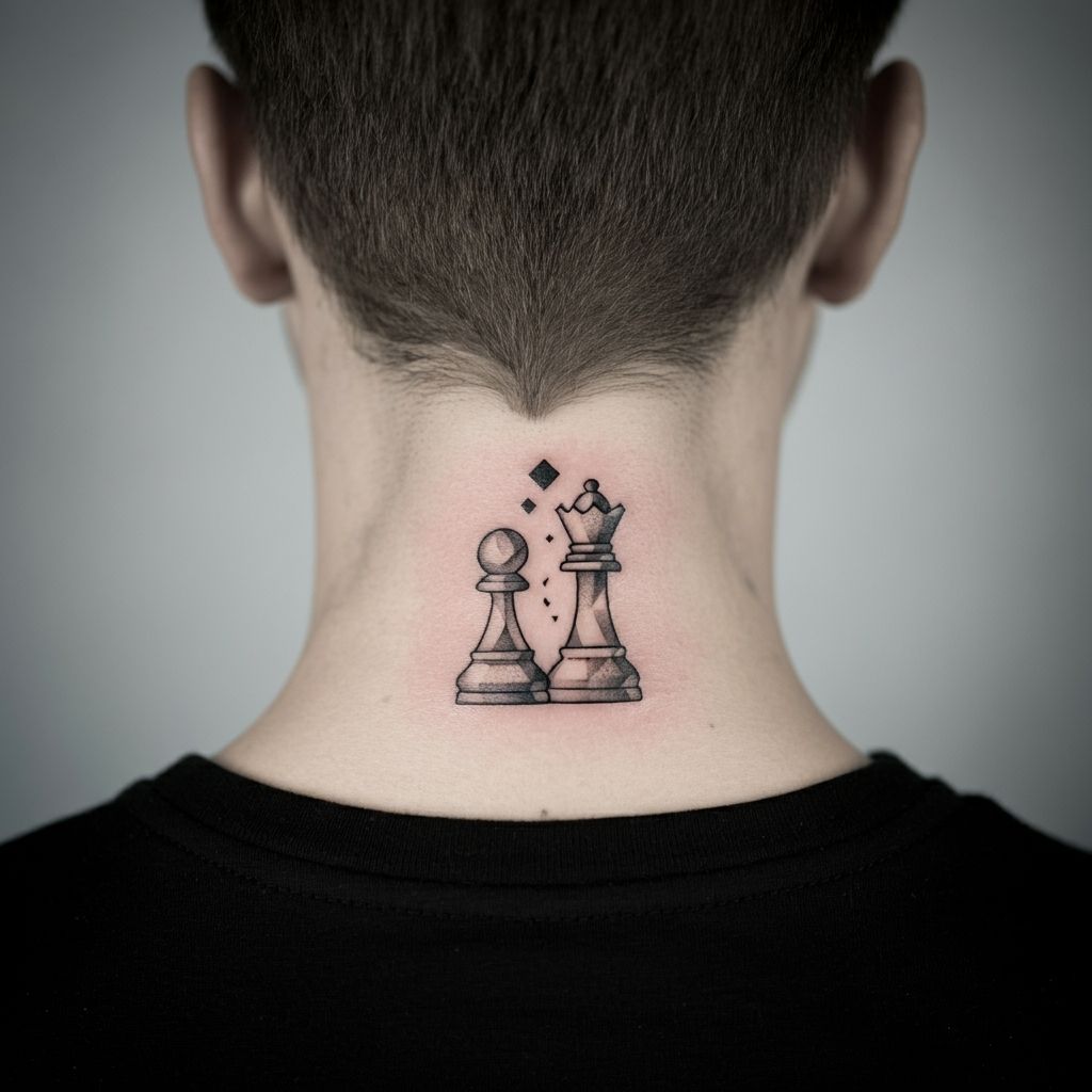 Pawn Transforming into a Queen Tattoo