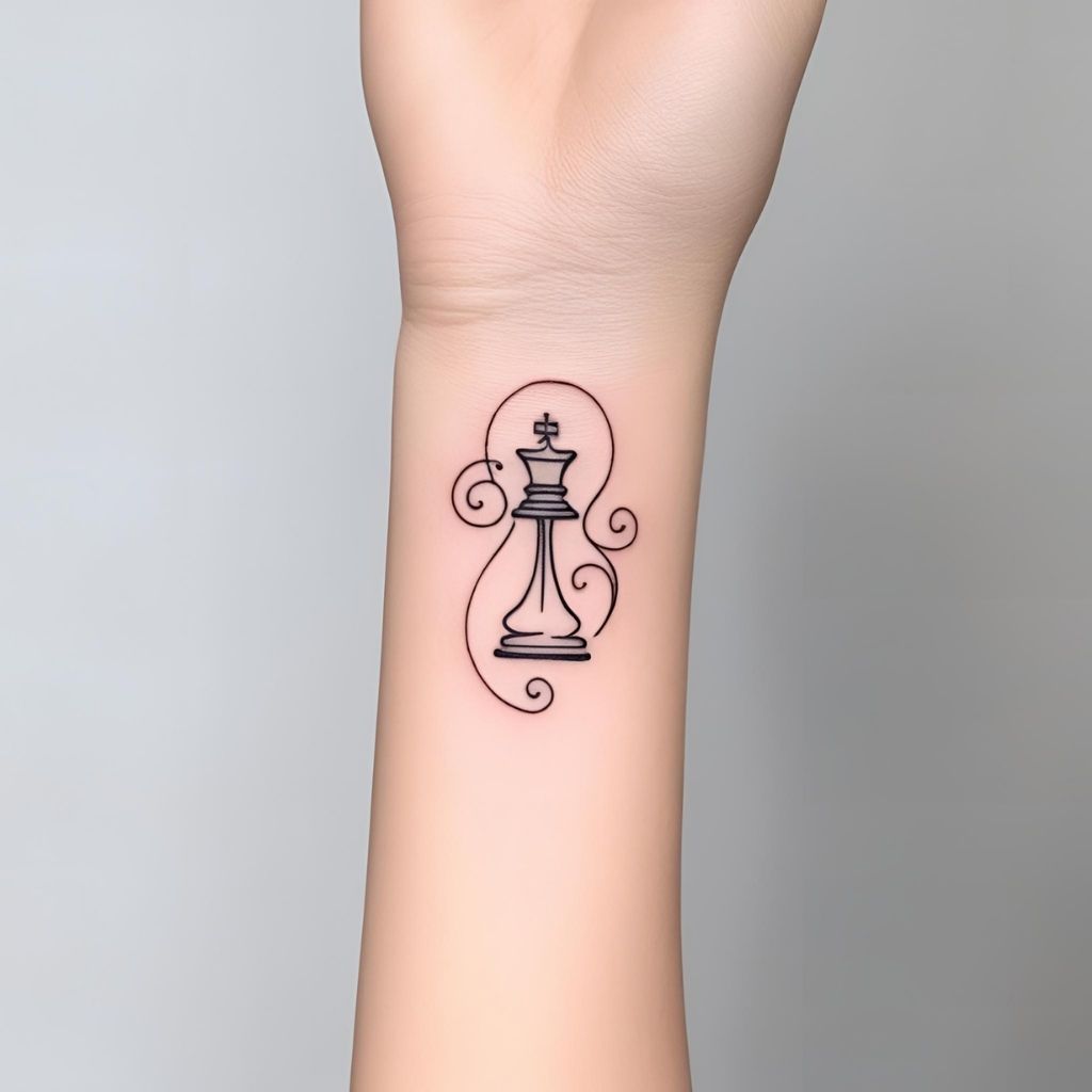 Abstract Chess Tattoo