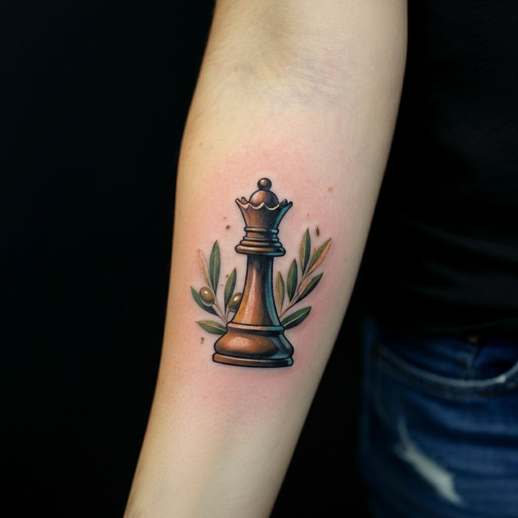 Chess Tattoo with Roman or Greek Art Style